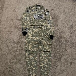 2011 Impact digital military camo racing jumpsuit with lots of patches Size XL